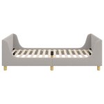 vidaXL Cadre de lit pour enfants avec tête de lit Gris clair 90x200 cm