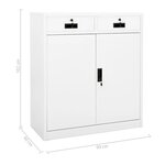 vidaXL Armoire de bureau Blanc 90x40x102 cm Acier