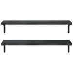 vidaXL Étagères murales 2 Pièces 100x30 cm noir acier inoxydable