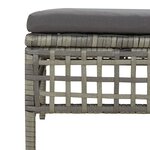 vidaXL Salon de jardin 6 Pièces avec coussins Gris Résine tressée