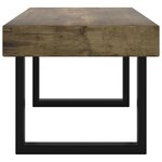 vidaXL Table basse Marron foncé et noir 90x45x40 cm MDF et fer