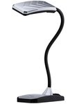 Lampe à led TWIST bras flexible - base métal coloris argent HANSA