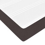 vidaXL Cadre de lit avec matelas Marron foncé 200 x 200 cm tissu