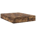 vidaXL Cadre de lit Chêne fumé 200 x 160 x 31 5 cm Bois d'ingénierie