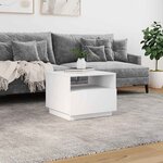 vidaXL Table basse avec lumières LED blanc 50x49x40 cm