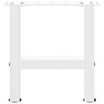 vidaXL Pieds de table basse Blanc 2 pièces 30 x (30-31) cm Acier