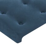 vidaXL Tête de lit avec oreilles Bleu foncé 103x16x118/128 cm Velours