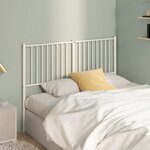 vidaXL Tête de lit métal blanc 135 cm