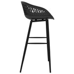 vidaXL Chaises de bar lot de 2 noir