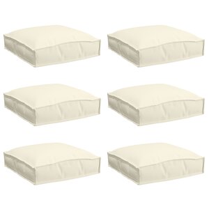 vidaXL Coussins de palette pour siège 6 Pièces Crème 40x40x8 cm Tissu Oxford