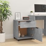 vidaXL Classeur mobile avec roues Gris béton 45x38x54 cm