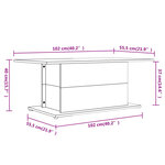 vidaXL Table basse gris béton 102x55 5x40 cm bois d'ingénierie