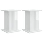 vidaXL Support de Plante 2 pc Blanc brillant 30 5 x 30 x 43 cm