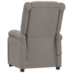 vidaXL Fauteuil inclinable électrique Taupe Tissu