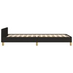 vidaXL Cadre de lit sans matelas noir 90x190 cm tissu