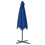 vidaXL Parasol de jardin avec mât en acier bleu 300x230 cm