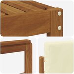 vidaXL Ensemble de canapés d'extérieur 6 pc Naturel et Crème