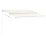 vidaXL Auvent automatique sur pied 350x250 cm Crème