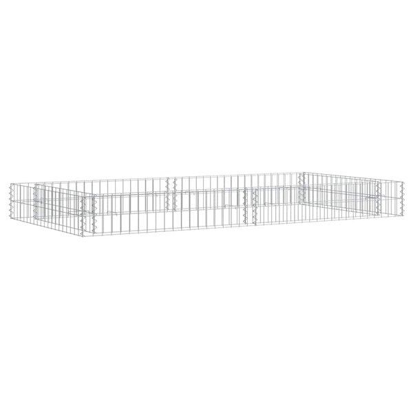 vidaXL Lit surélevé à gabion Acier galvanisé 200x100x20 cm
