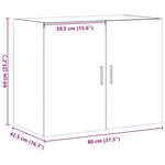vidaXL Armoire murale blanc 80x42 5x64 cm bois d'ingénierie