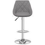 vidaXL Tabourets de bar lot de 2 gris similicuir