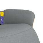 vidaXL Fauteuil inclinable de massage et repose-pieds gris clair tissu