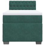 vidaXL Sommier à lattes de lit et matelas Vert foncé 80x200 cm Velours