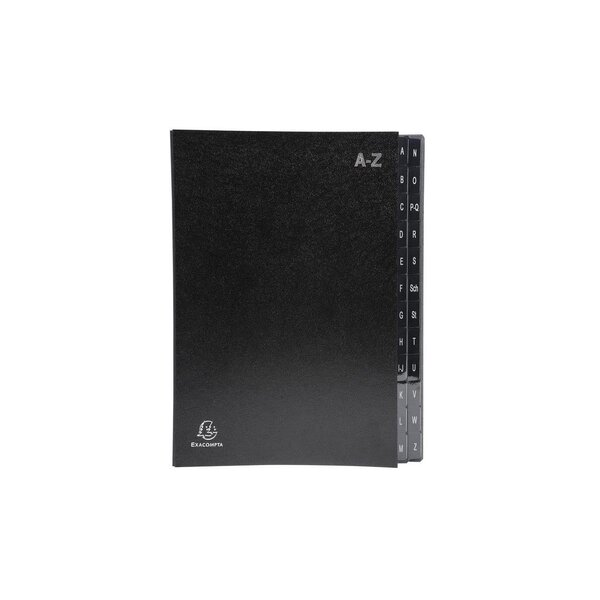 Trieur rigide Economique Ordonator 24 compartiments alphabétiques 24x34cm Noir x 8 EXACOMPTA
