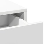 Ensemble de table de maquillage 2 pièces avec LED en bois d'ingénierie blanc