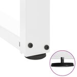 vidaXL Pieds de table de bar en T  2 pièces  blanc  60 x 35 x (90-91) cm  acier