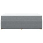 vidaXL Sommier à lattes de lit avec matelas gris clair 80x200 cm tissu