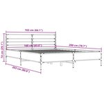 vidaXL Cadre de lit sans matelas chêne marron 160x200 cm