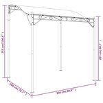 vidaXL Auvent taupe 2x2 3 m 180 g/m² tissu et acier