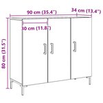 vidaXL Buffet chêne artisanal 90x34x80 cm bois d'ingénierie