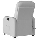vidaXL Fauteuil de massage inclinable électrique gris nuage tissu