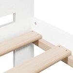 vidaXL Cadre de lit sans matelas blanc 140x190 cm bois de pin massif
