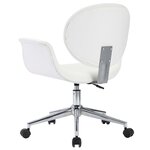 vidaXL Chaise pivotante de bureau Blanc Similicuir