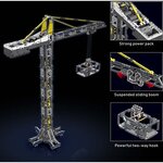 Mould King 17004 - Ensemble de construction télécommandé de grue à tour