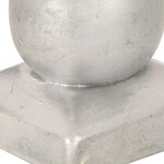 vidaXL Bouchons de poteau 6 Pièces Globe final Métal galvanisé 91x91 mm