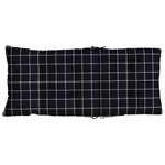 vidaXL Coussins de chaise à dossier haut lot de 2 motif carreaux noir