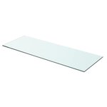 vidaXL Panneaux d'étagère 2 Pièces Verre Transparent 70x25 cm