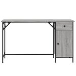 vidaXL Bureau d'ordinateur sonoma gris 131x48x75 cm bois d’ingénierie