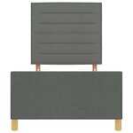 Cadre de lit vidaXL Gris foncé 100x200 cm Tissu