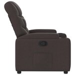 vidaXL Fauteuil inclinable Marron foncé Tissu