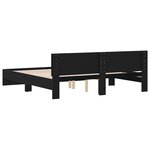 vidaXL Cadre de lit Chêne noir 203 x 185 x 70 cm Bois d'ingénierie