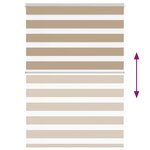 vidaXL Store zèbre marron sable largeur du tissu 95 9 cm polyester