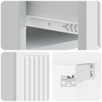 vidaXL Cabinet de chevet mural 2 Pièces Blanc 33 x 34 5 x 20 cm