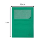 Paquet de 100 chemises à fenetre Forever - 22x31cm - Vert vif x 4 EXACOMPTA
