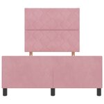 vidaXL Lit à ressorts avec tête de lit Rose 120 x 200 cm Velours