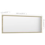 vidaXL Miroir de salle de bain Chêne sonoma 100x1 5x37 cm Aggloméré